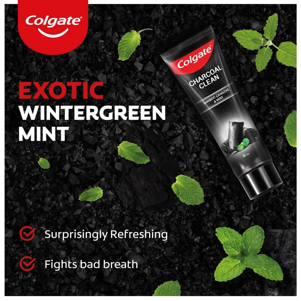 Colgate Charcoal Clean Black Gel Toothpaste with Bamboo Charcoal & Mint - Distacart