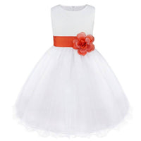 Thumbnail for Asmaani Baby Girl's White Color Satin A-Line Maxi Full Length Dress (AS-DRESS_22054) - Distacart