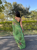 Thumbnail for Vastrasky Green Organza Saree - Distacart