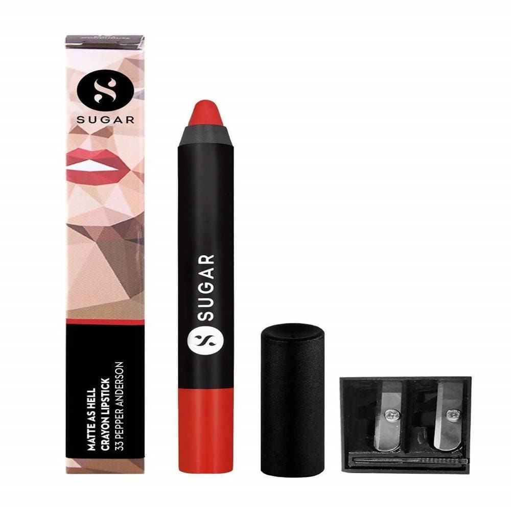 Sugar Matte As Hell Crayon Lipstick - Pepper Anderson (Orangey red) - Distacart