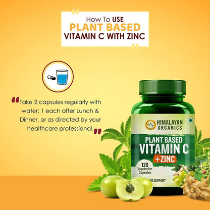 Himalayan Plant Based Vitamin C + Zinc Double ImmunHimalayan Organics Plant Based Vitamin C + Zinc Double Immune Support: 120 Vegetarian Capsulese Support: 120 Vegetarian Capsules