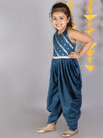 Thumbnail for Lil Drama Girls Jumpsuit - Teal Blue - Distacart