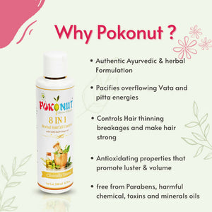 Pokonut 8 in 1 Herbal Hair Fall Control Oil - Distacart