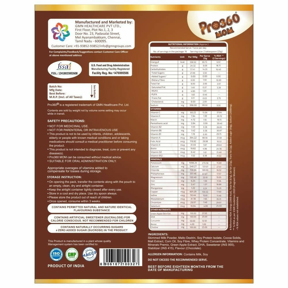 Pro360 MOM Protein Powder - Distacart