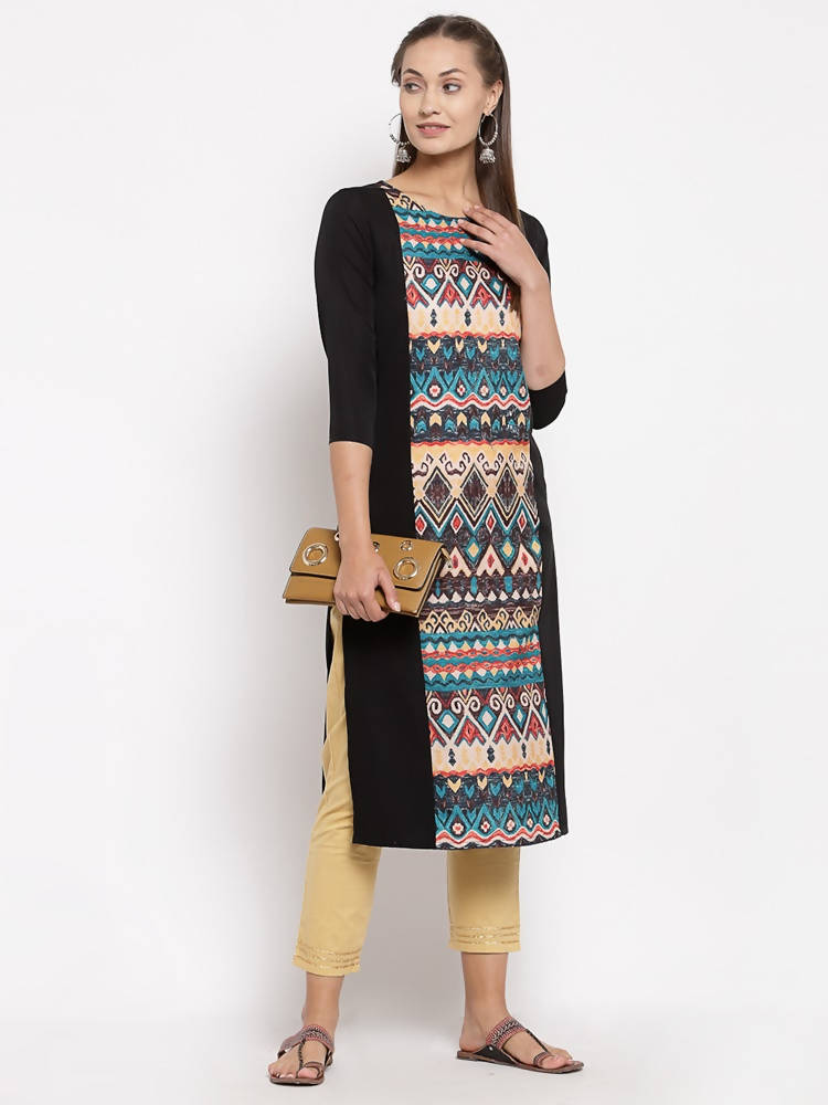 Myshka Women's Cream Cotton Solid Casual Trouser