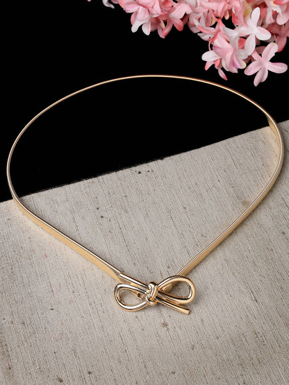 NVR Women Circular Gold Plated Stretchable Metal Belt - Distacart