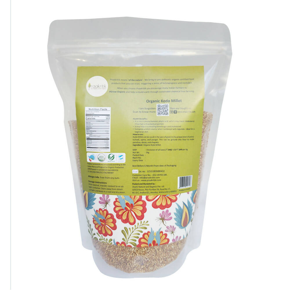 Praakritik Organic Kodo Millet - Distacart