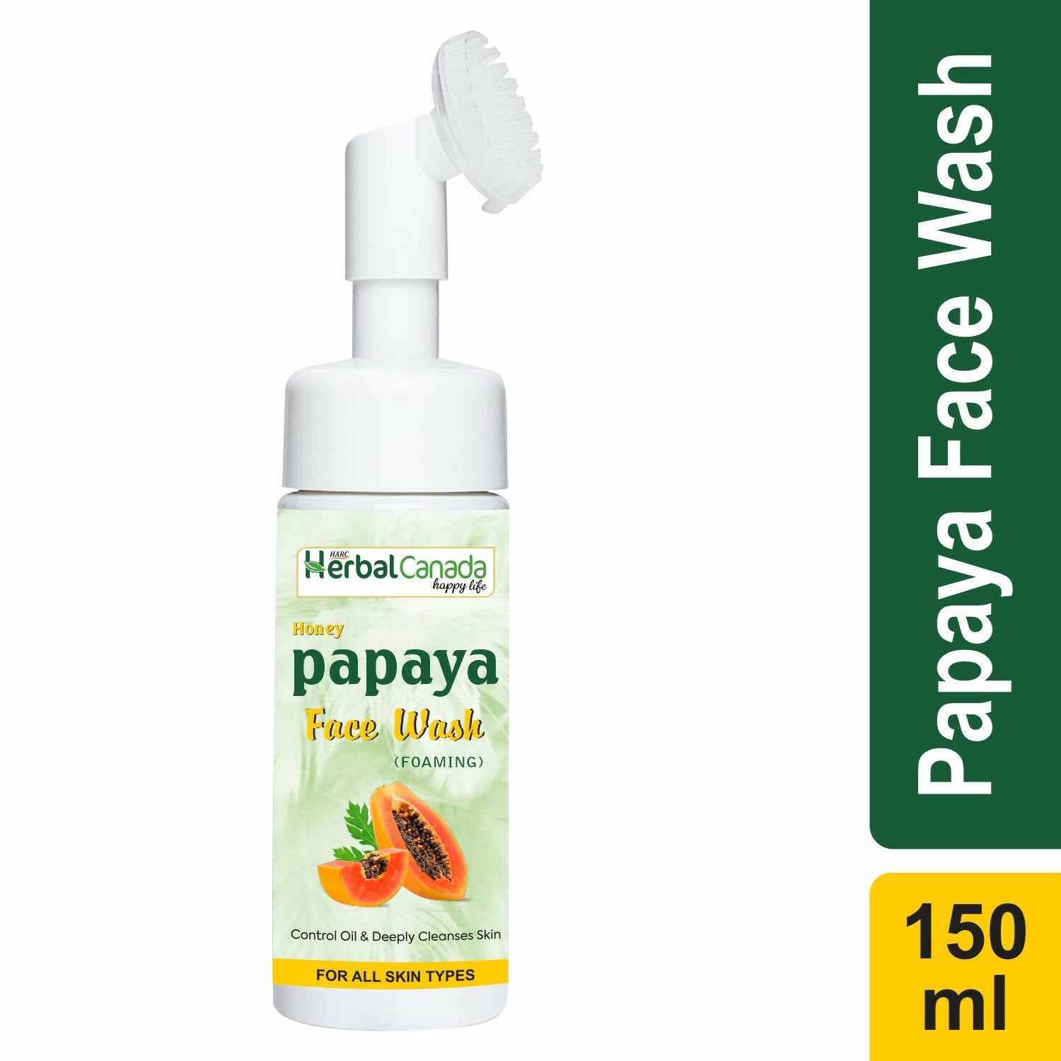 Herbal Canada Honey Papaya Foaming Face Wash - Distacart