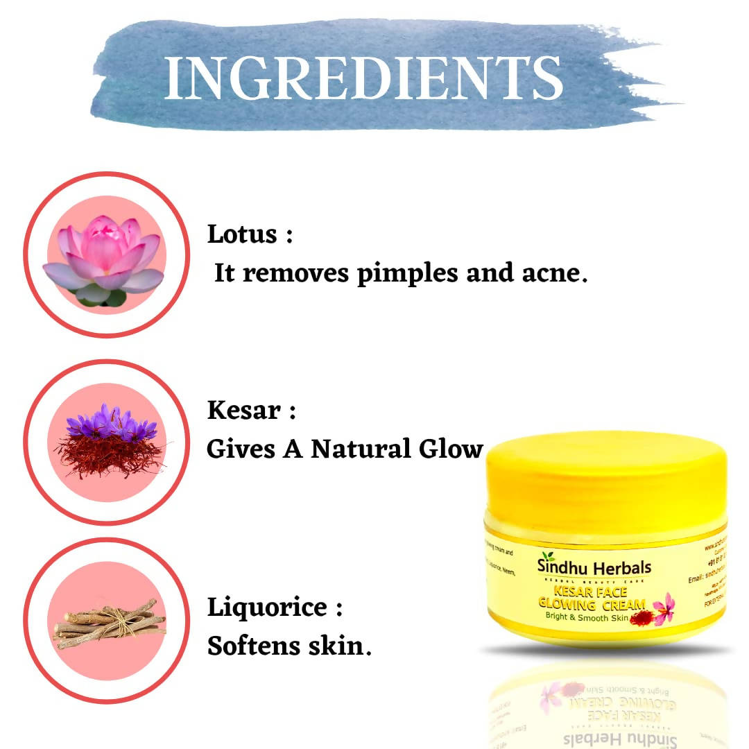 Sindhu Herbals Kesar Face Glowing Cream