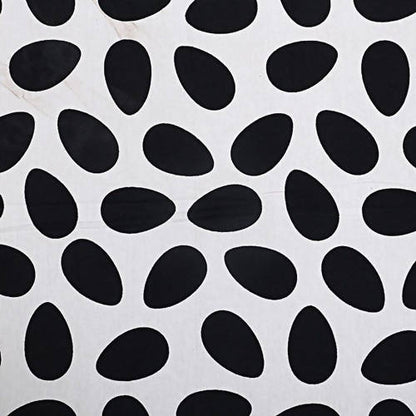 Vamika Printed Cotton Black & White Bedsheet With Pillow Covers (LEOC_ANDA_BL) - Distacart