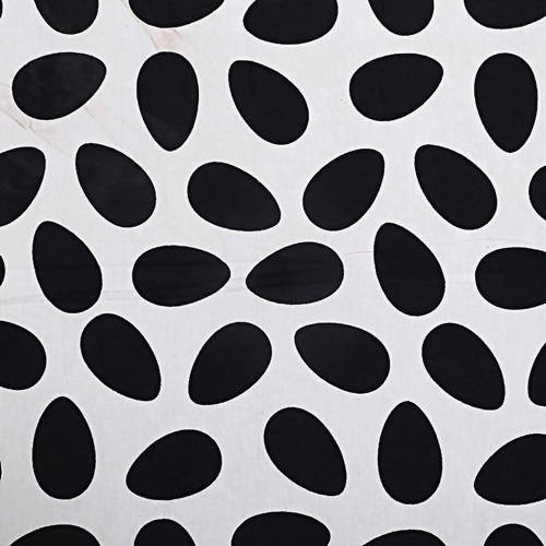 Vamika Printed Cotton Black & White Bedsheet With Pillow Covers (LEOC_ANDA_BL) - Distacart