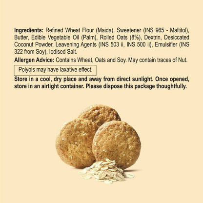 Unibic Sugar Free Oats Cookies - Distacart