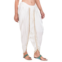 Thumbnail for Asmaani White color Dhoti Patiala with Embellished Border