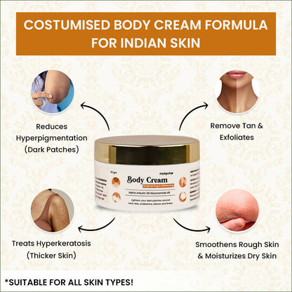 myUpchar Ayurveda Brightening & Whitening Body Cream - Distacart