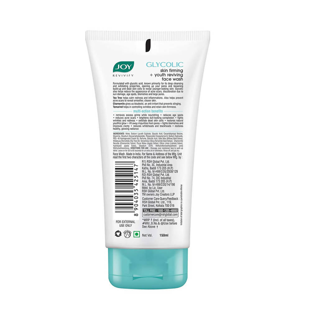 Joy Revivify Glycolic Skin Firming & Youth Reviving Face Wash - Distacart