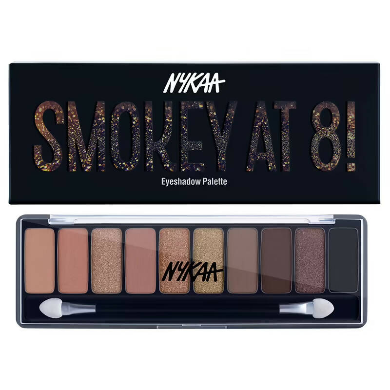 Nykaa Eyes On Me! 10-in-1 Eyeshadow Palette - Smokey at 8 - Distacart