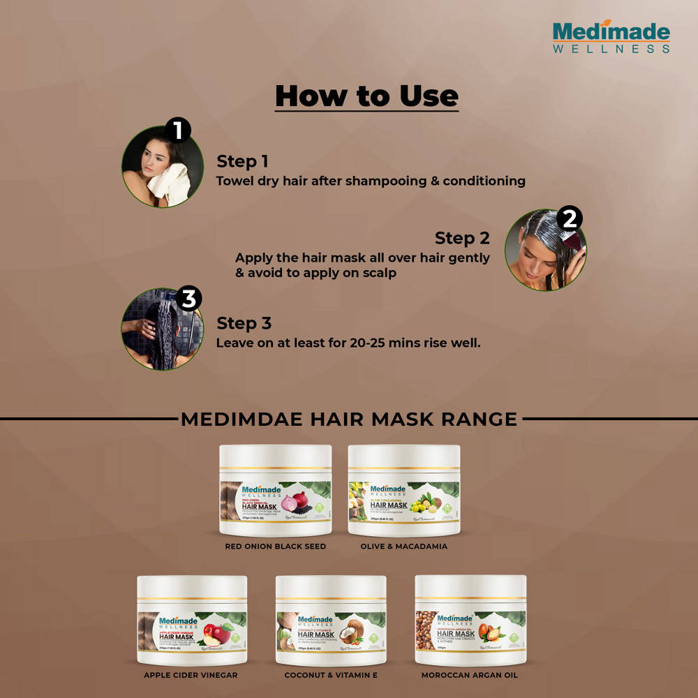 Medimade Wellness Coconut & Vitamin E Hair Mask - Distacart