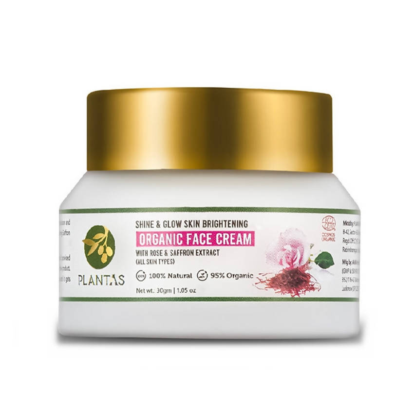 Plantas Shine & Glow Skin Brightening Organic Face Cream - Distacart