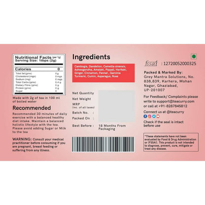 Teacurry Thigh Fat Tea Bags - Distacart