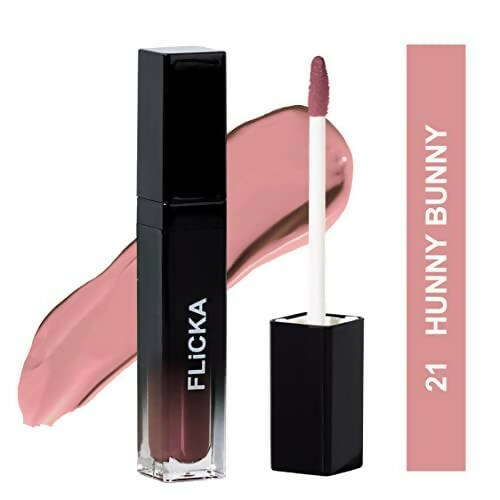 FLiCKA Set and Attack Liquid Matte Lipstick 21 Hunny Bunny - Nude - Distacart