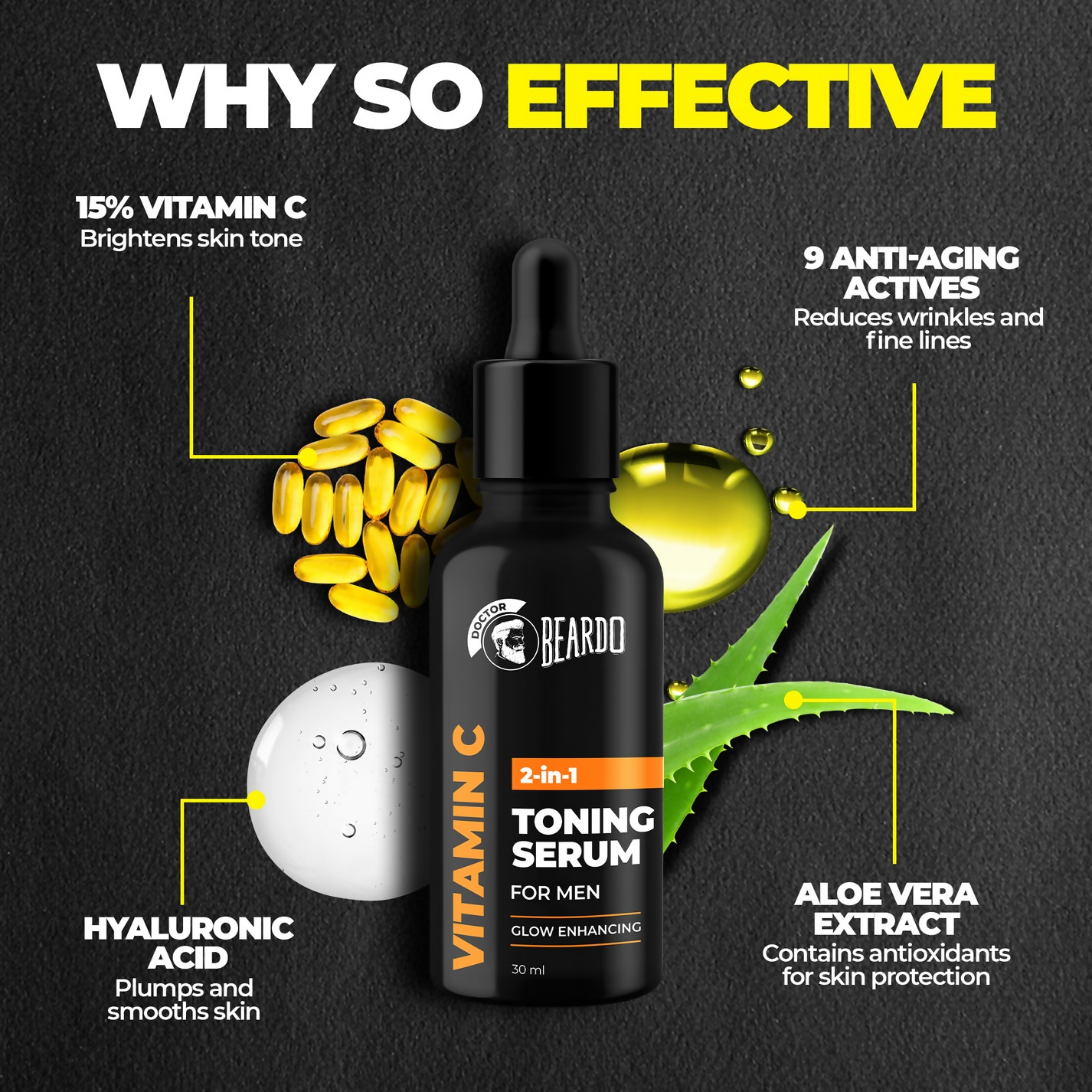 Beardo Vitamin C 2 In 1 Toning Serum - Distacart