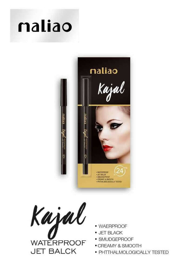 Maliao 24Hrs Stay Waterproof Smudgeproof Black Kajal - Distacart