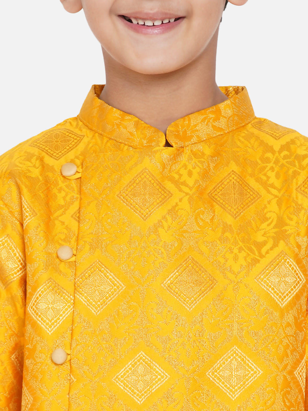 Little Bansi Angrakha Kurta with Dhoti Royal yellow