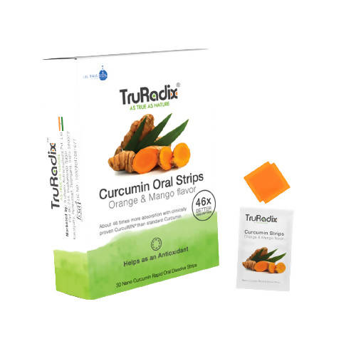Truradix Curcumin Oral Strips (Orange Mango Flavor) - Distacart