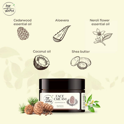 Shat Pratishat Natural Face Cream - Cedarwood Oil - Distacart