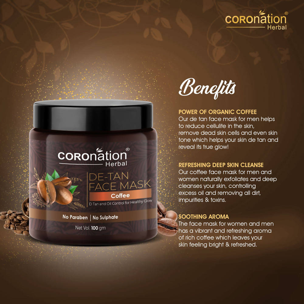 Coronation Herbal Coffee De-Tan Face Mask - Distacart