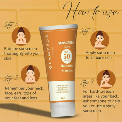 Glamveda Hybrid Sunscreen Lotion Spf 50 Pa+++ - Distacart