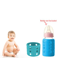 Thumbnail for Safe-O-Kid Silicone Baby Feeding Bottle Cover Cum Sleeve for Insulated Protection 60mL- Blue - Distacart