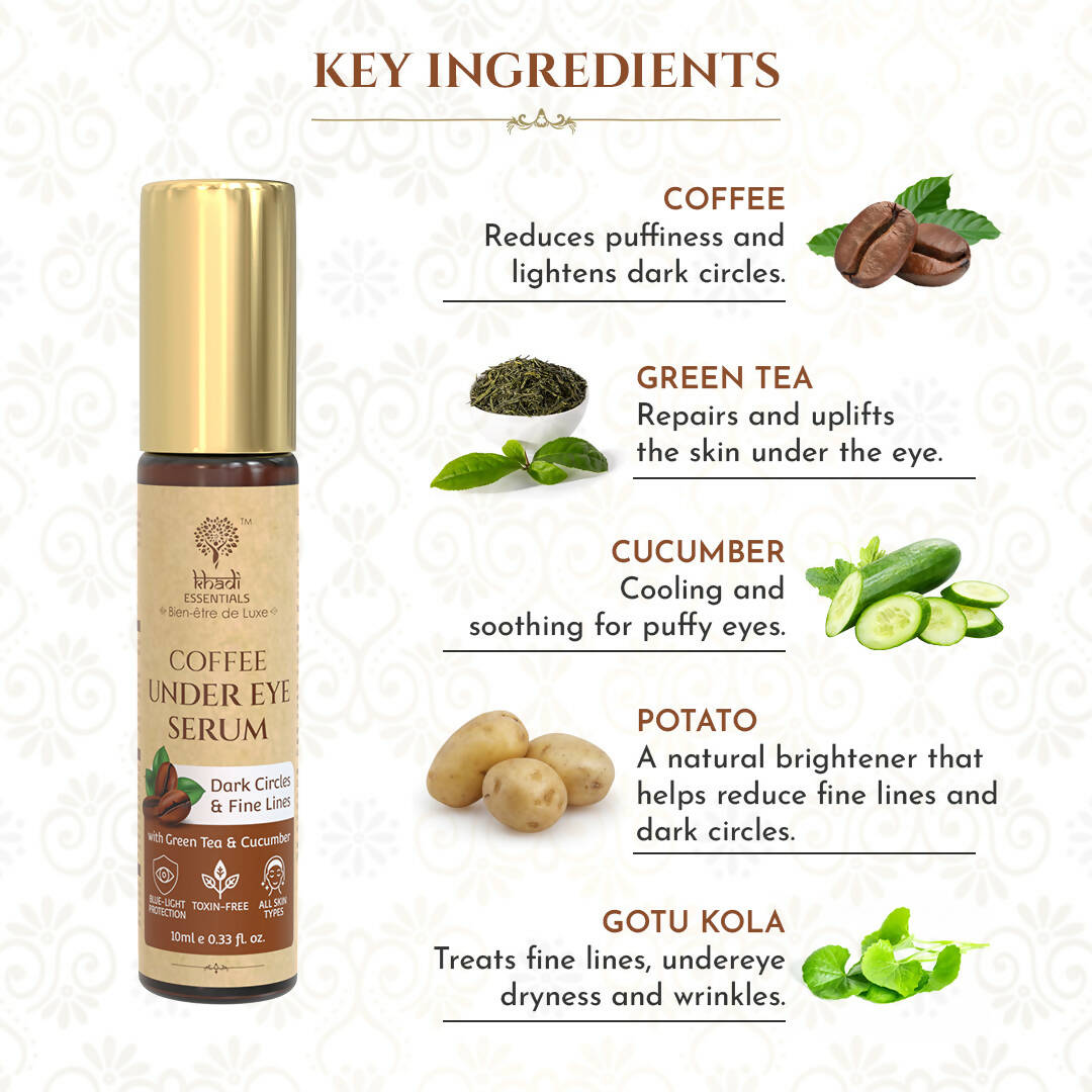 Khadi Essentials Coffee Under Eye Serum - Distacart