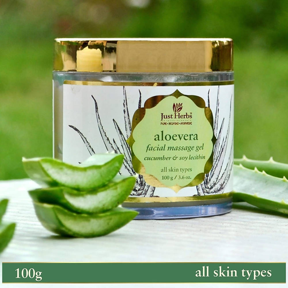 Just Herbs Aloevera Facial Massage Gel - Distacart