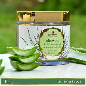 Just Herbs Aloevera Facial Massage Gel - Distacart