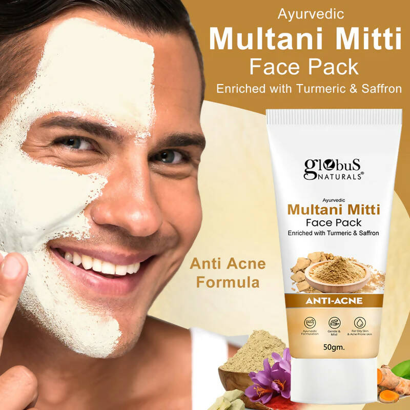 Globus Naturals Anti Acne Multani Mitti Face Pack - Distacart