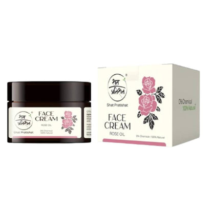 Shat Pratishat Natural Face Cream - Rose Oil - Distacart