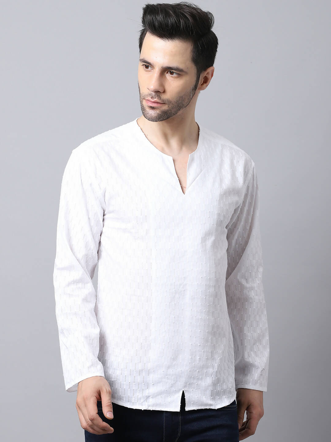 Even Apparels White Pure Cotton Embroided Kurta - Distacart