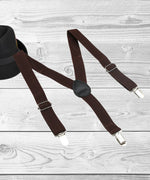 Thumbnail for Manet Boys Solid Suspenders - Brown - Distacart
