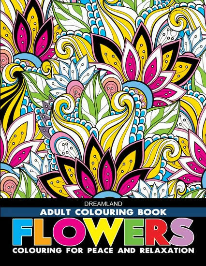 Dreamland Flowers- Colouring Book for Adults - Distacart