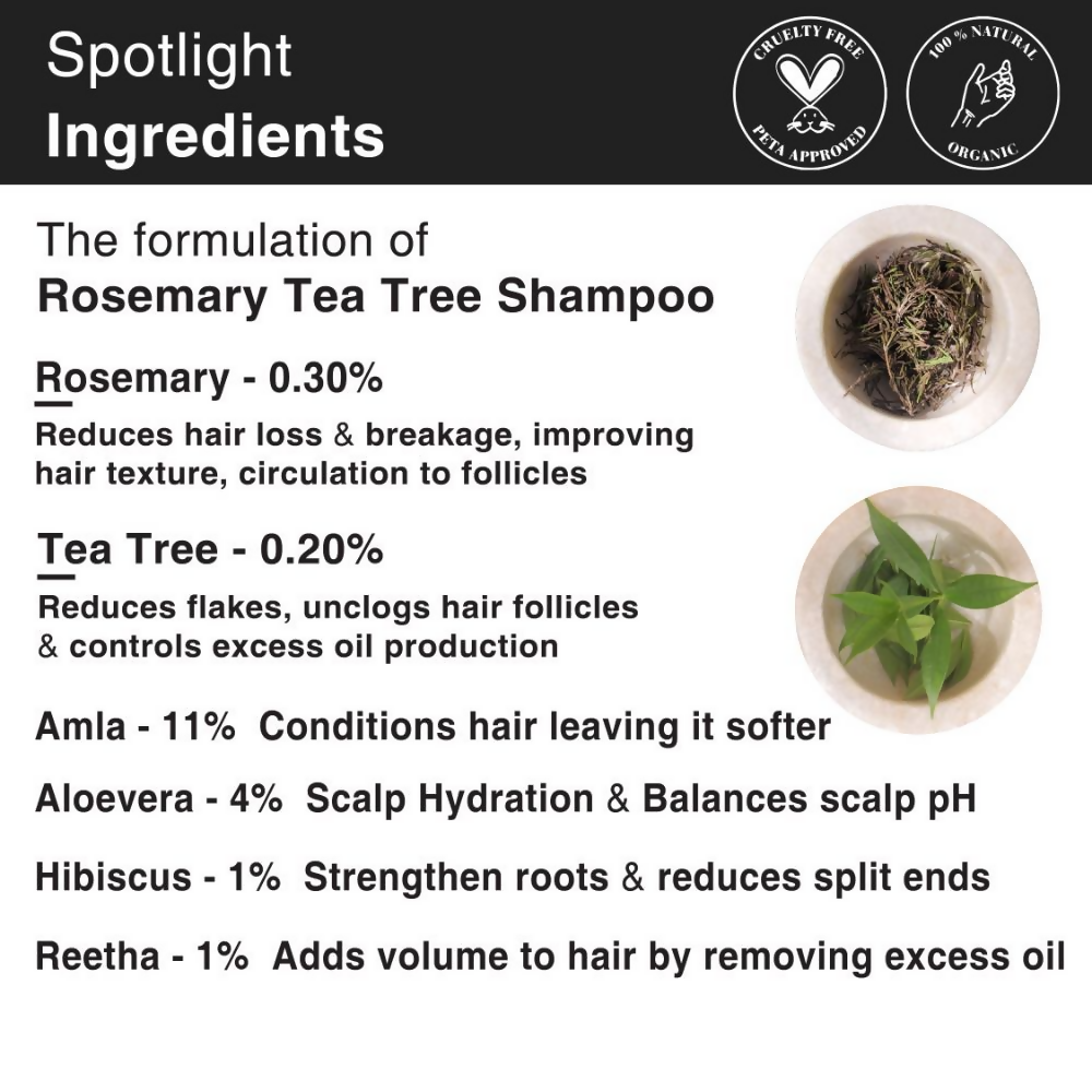 Soulflower Rosemary Tea Tree Shampoo - Distacart