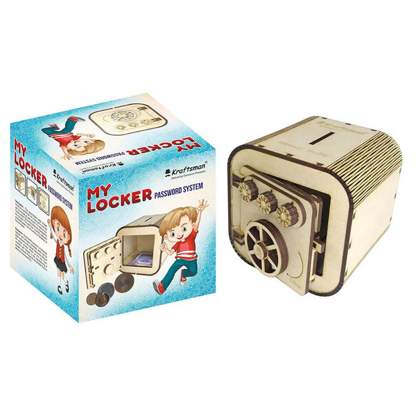 Kraftsman Wooden Money Safe For Kids And Adults | Make In India | Money Chest Style - Distacart