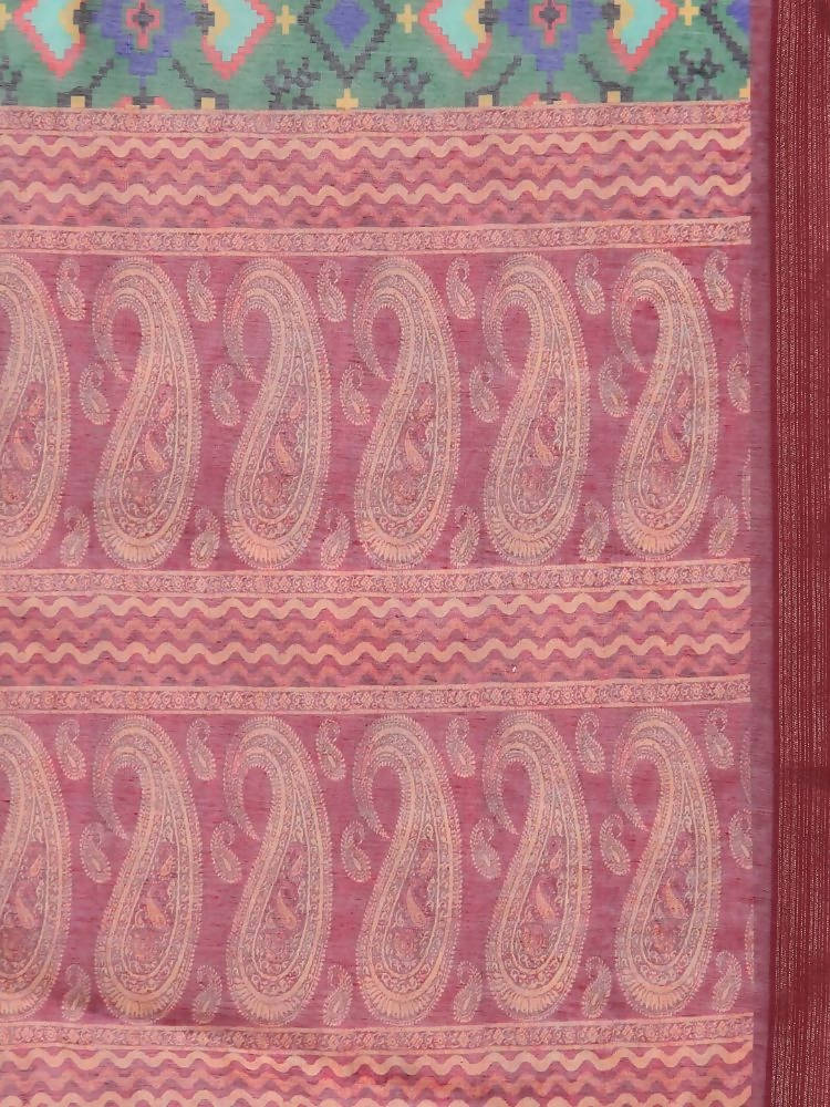 Myshka Women's Latest Multi Cotton Silk Printed Casual Dupatta