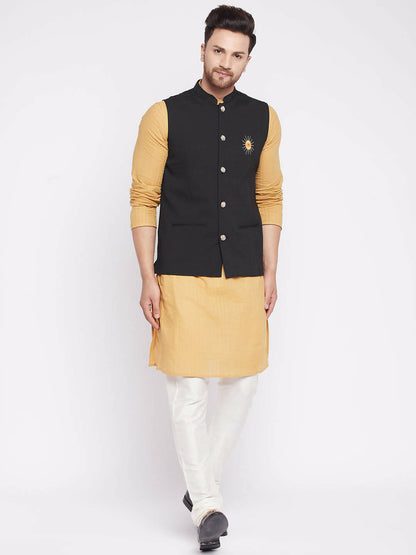 Even Apparels Men Black Nehru Jacket - Distacart