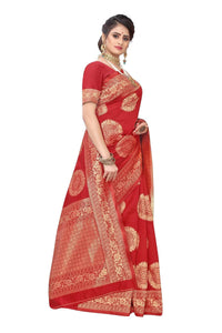 Thumbnail for Vamika Latest Banarasi Jacquard Weaving Red Saree