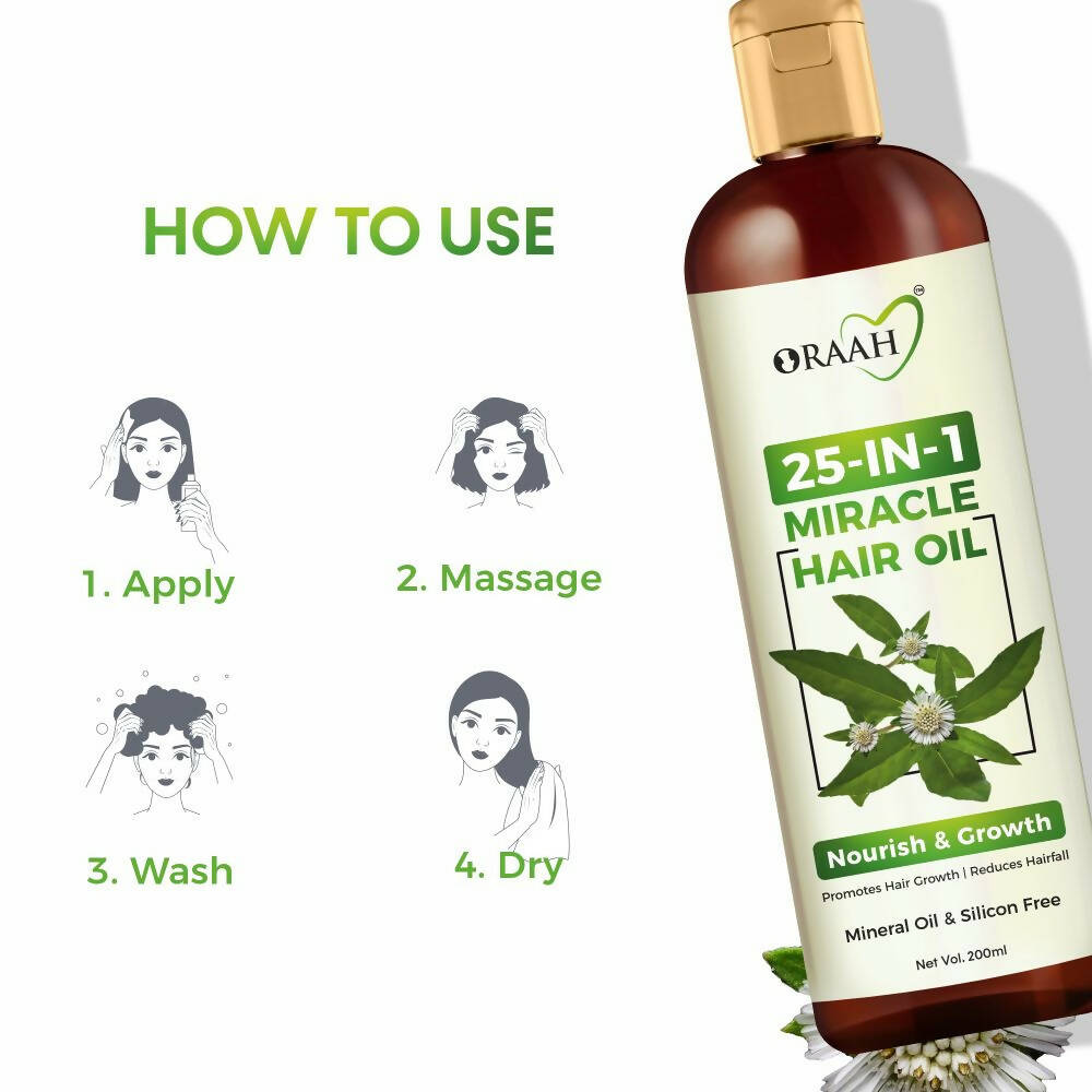 Oraah Beauty Care Combo (Hair oil + Hair Mask + Ubtan Face Mask) - Distacart