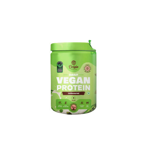Origin Nutrition Daily Vegan Plant Protein Powder Unflavored (Jar) - Distacart