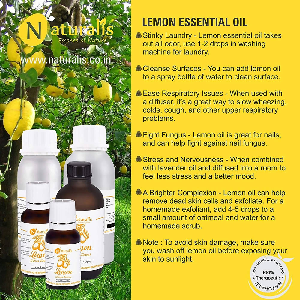 Naturalis Essence Of Nature Cold Pressed Lemon Essential Oil Benefits