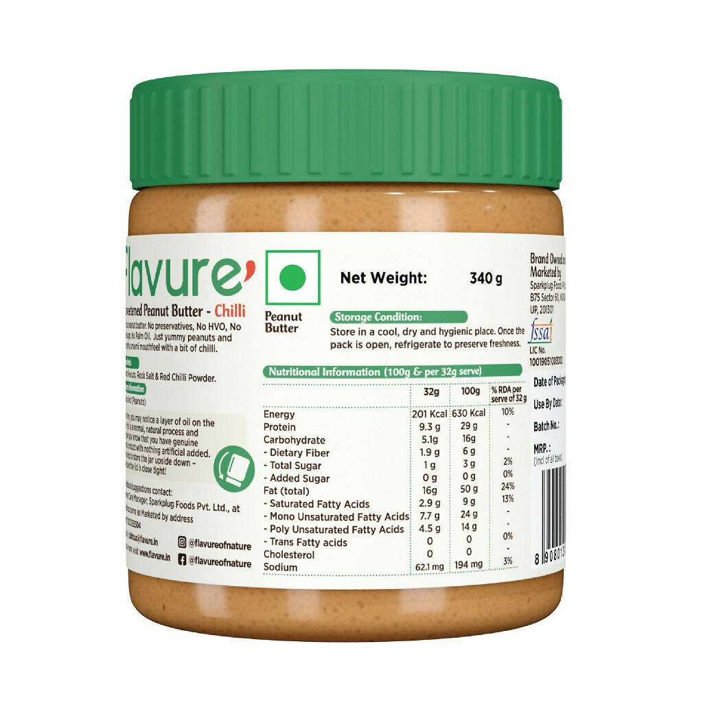 Flavure Peanut Butter - Chilli Crunchy - Distacart
