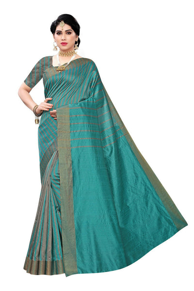 Vamika Cotton Silk Weaving Paithani Rama Saree (Paithani Rama) - Distacart